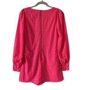 Lilly Pulitzer Pink Eyelet Romper‎ Jumpsuit Long Sleeve Size 0